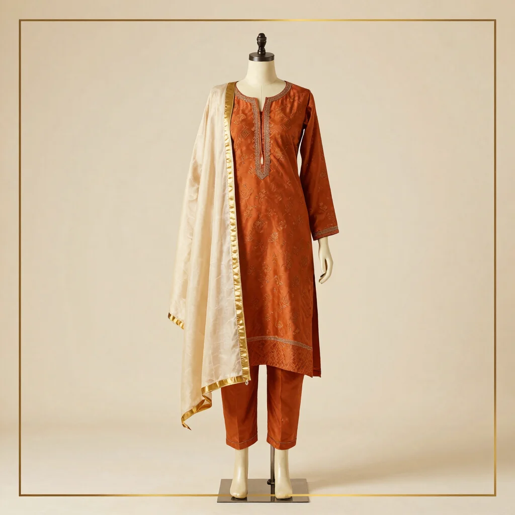 Saffron Brocade Set